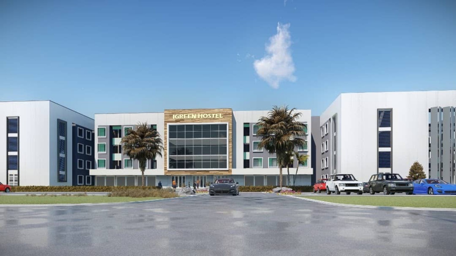 STU hostel architectural rendering